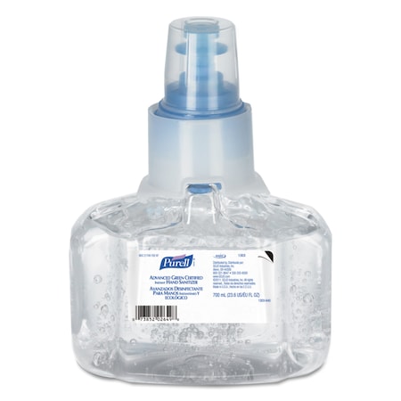 Purell Green Certified Advanced Refreshing Gel Hand Sanitizer, For LTX-7, 700 mL, Fragrance-Free, PK3 PK 1303-03